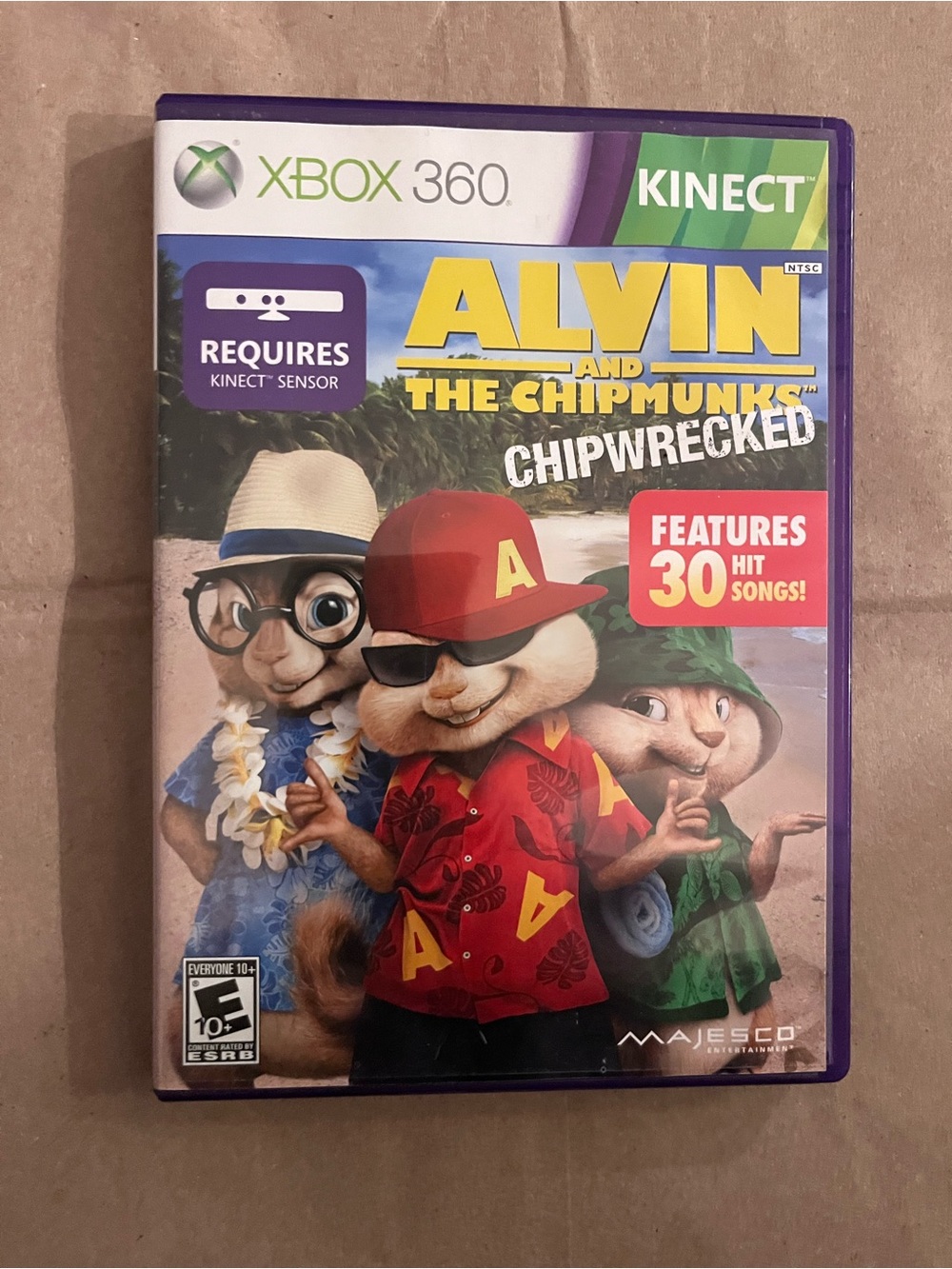 Xbox 360 Kinect - Alvin and the Chipmunks: Chipwrecked (Purple Case)